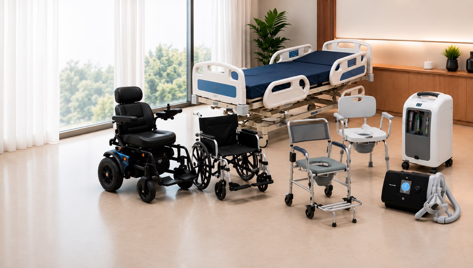 Equipamento hospitalar para locação domiciliar